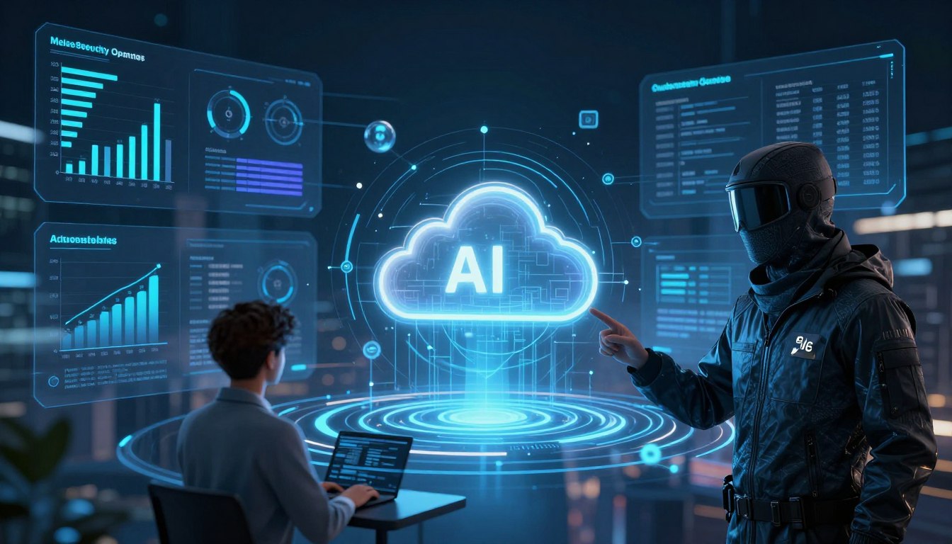 Modern SOC trends showing AI integration, automation, and cloud security Modern SOC trends showing AI integration, automation, and cloud security