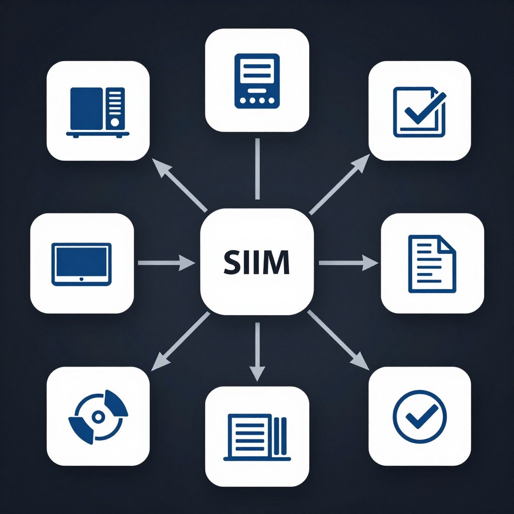 SIEM data collection process showing multiple data sources feeding into a central system