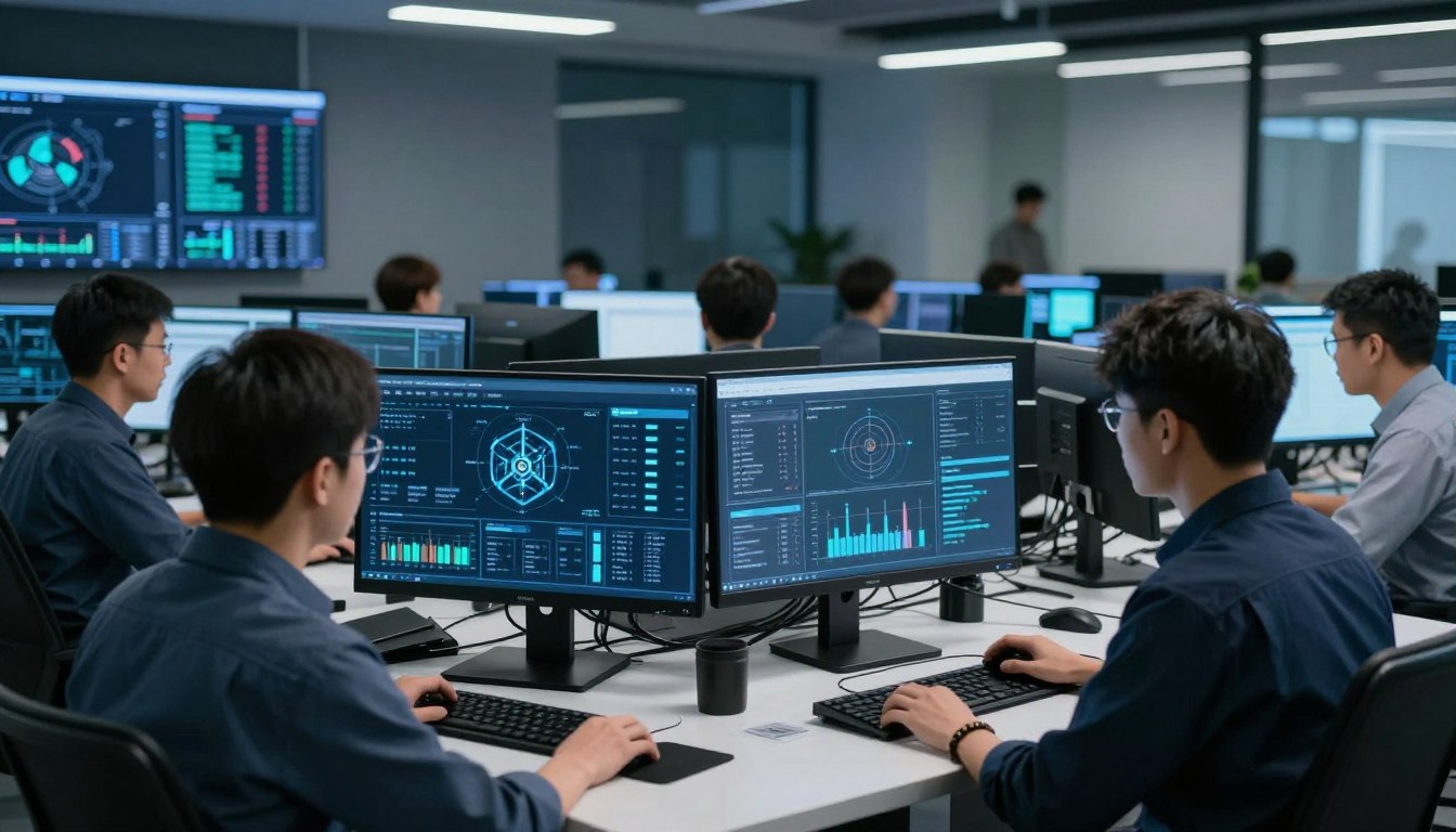 Security team using SIEM to detect and respond to threats in a modern SOC environment