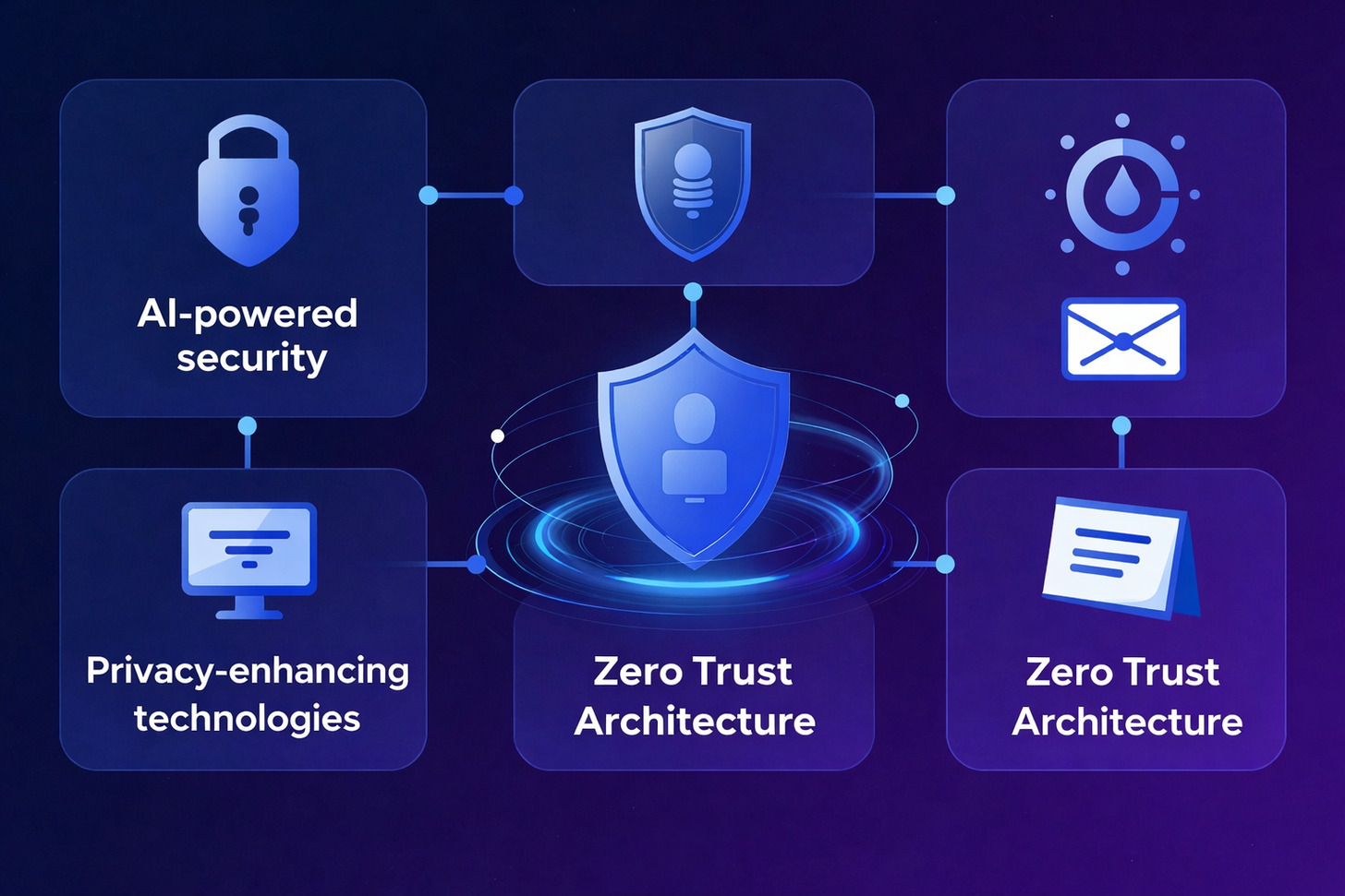 Futuristic visualization of emerging data protection technologies and approaches Futuristic visualization of emerging data protection technologies and approaches