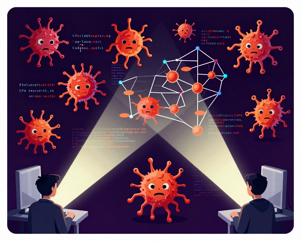 Visualization of AI-powered adaptive malware evading security defenses Visualization of AI-powered adaptive malware evading security defenses