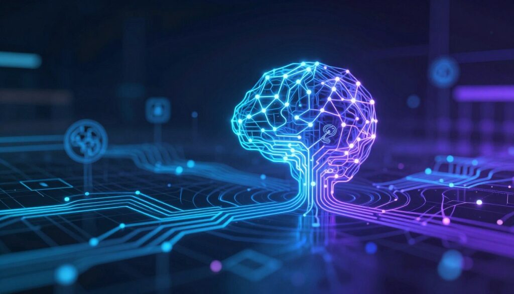AI-powered DLP system showing machine learning analysis of data patterns